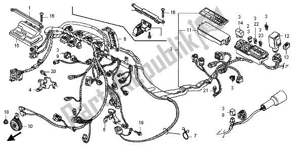 Tutte le parti per il Cablaggio del Honda CBR 600 RA 2012