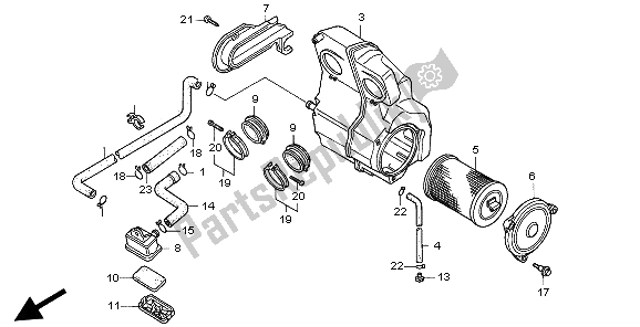 Todas as partes de Filtro De Ar do Honda CB 500 1999