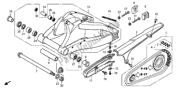 Todas las partes para Basculante de Honda CBR 1000 RR 2012