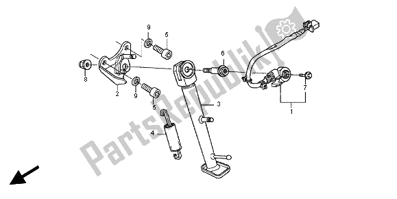 Todas as partes de Ficar do Honda CBR 600F 2012