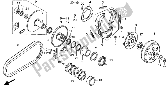 Tutte le parti per il Faccia Guidata del Honda SH 125 2006