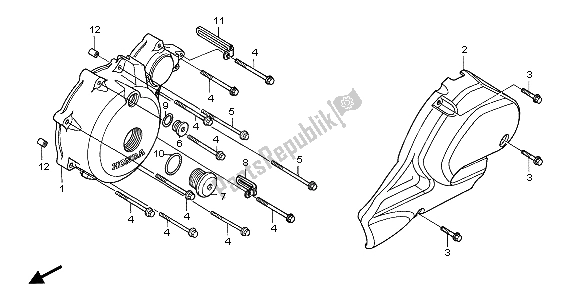 Todas las partes para Cubierta Izquierda Del Cárter de Honda NT 700 VA 2007