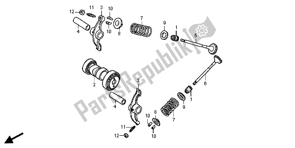 All parts for the Camshaft & Valve of the Honda CRF 50F 2014