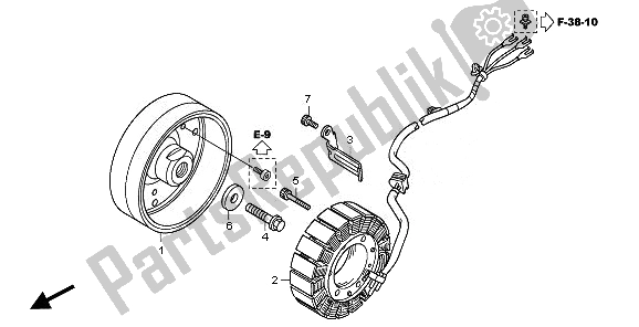 All parts for the Generator of the Honda VFR 1200F 2011