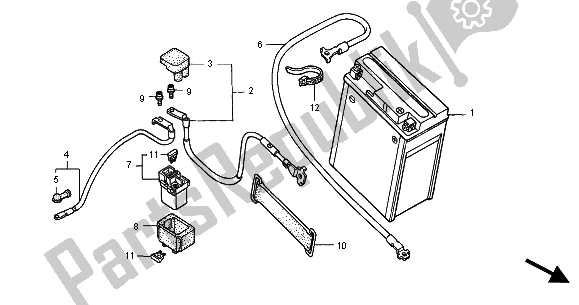 All parts for the Battery of the Honda CB 600F Hornet 2001