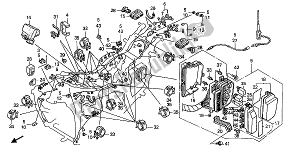 Alle onderdelen voor de Kabelboom van de Honda GL 1500 SE 1992