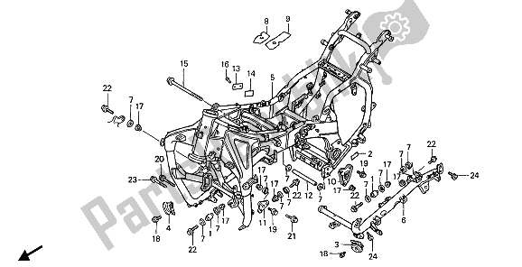 Tutte le parti per il Corpo Del Telaio del Honda GL 1500 1988