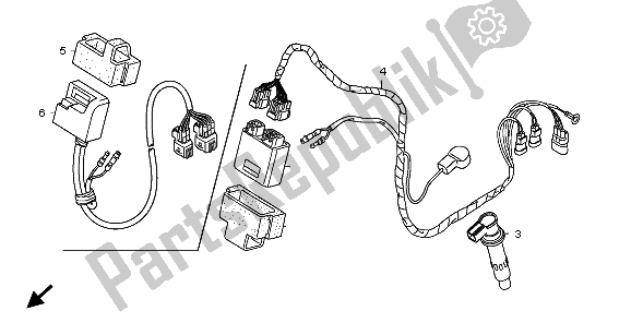 All parts for the Wire Harness of the Honda CRF 250R 2009