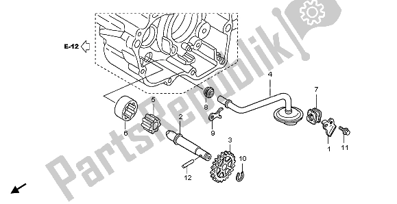 Todas las partes para Bomba De Aceite de Honda CRF 450R 2002