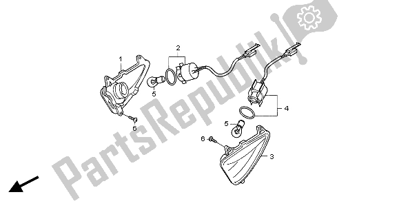 All parts for the Winker of the Honda CBF 600 SA 2004