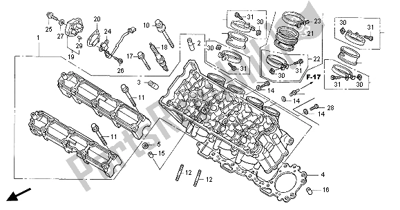 Todas las partes para Cabeza De Cilindro de Honda CBR 1100 XX 2001