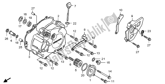 Tutte le parti per il L. Coperchio Del Carter del Honda CRF 250R 2006