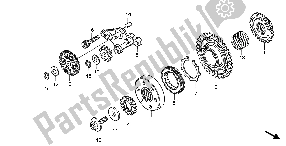 All parts for the Starting Clutch of the Honda CRF 250X 2006