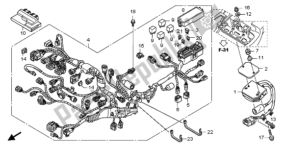All parts for the Wire Harness of the Honda CBR 1000 RA 2009