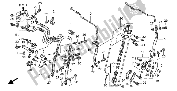 Todas las partes para Fr. Cilindro Maestro Del Freno de Honda ST 1100A 1998