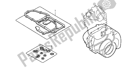All parts for the Eop-2 Gasket Kit B of the Honda TRX 500 FA Fourtrax Foreman Rubicon 2013