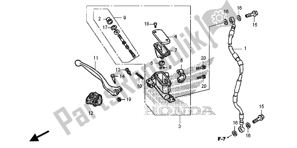 Tutte le parti per il Fr. Pompa Freno del Honda CRF 150R SW 2014