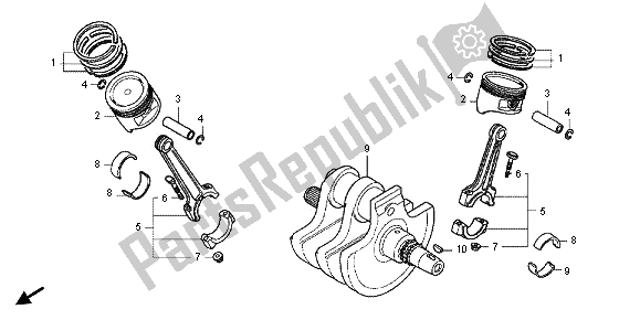 Toutes les pièces pour le Vilebrequin du Honda VT 750C2B 2012