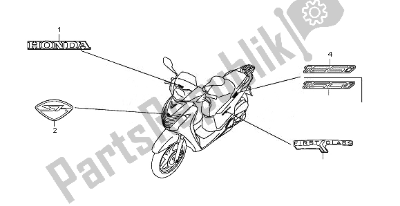 All parts for the Mark of the Honda SH 125 2011