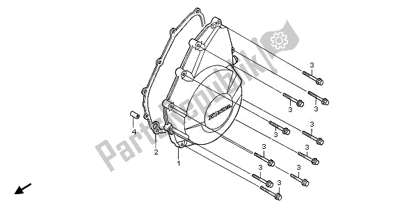 Tutte le parti per il Coperchio Carter Sinistro del Honda CBR 1100 XX 2008