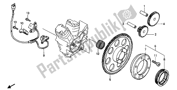 All parts for the Pulse Generator of the Honda VT 600 1992