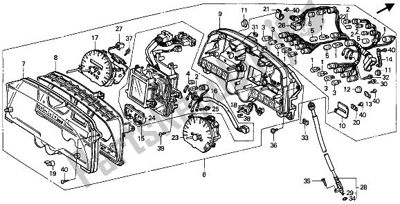 Wszystkie części do Metr (mph) Honda GL 1500 SE 1991
