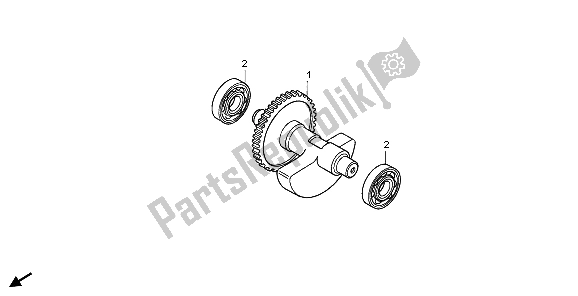 All parts for the Balancer of the Honda XR 600R 1998