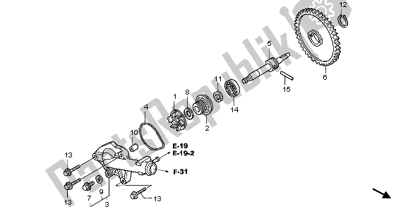 Toutes les pièces pour le Pompe à Eau du Honda VT 125C 2007