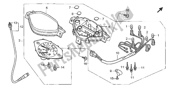 Tutte le parti per il Metro (mph) del Honda SCV 100F 2005