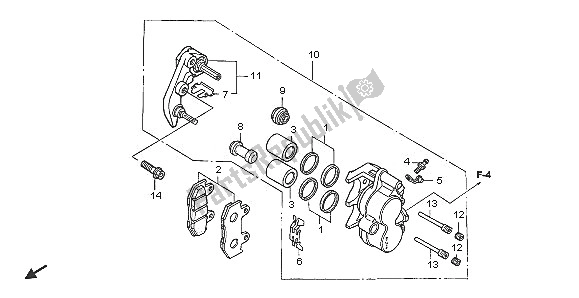 Todas las partes para Pinza De Freno Delantero de Honda SH 150 2005