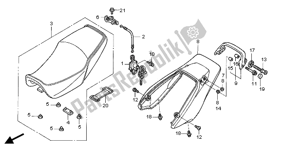 Todas las partes para Asiento Y Capó Trasero de Honda CB 1300 2005