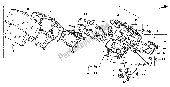 All parts for the Meter (navigation) (mph) of the Honda GL 1800 2009