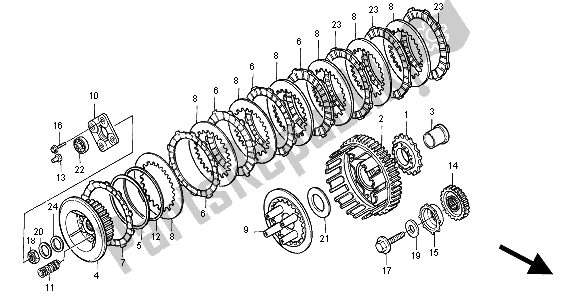 Toutes les pièces pour le Embrayage du Honda NT 650V 1998