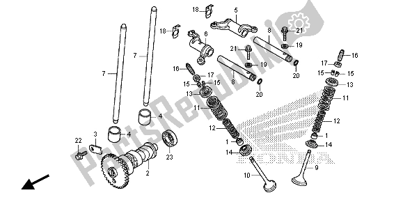 Toutes les pièces pour le Arbre à Cames Et Soupape du Honda TRX 420 FE Fourtrax Rancher 4X4 ES 2013