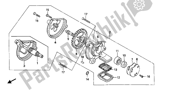 Todas las partes para Bomba De Aceite de Honda CB 250 1992