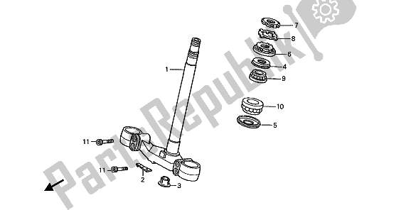 Todas las partes para Vástago De Dirección de Honda ST 1100A 1992