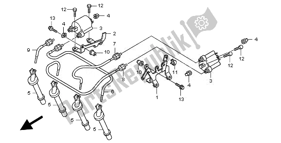 Alle onderdelen voor de Bobine van de Honda CBF 600 NA 2010