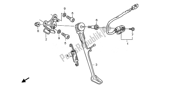 Alle onderdelen voor de Staan van de Honda CB 1000R 2011