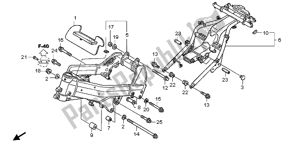 All parts for the Frame Body of the Honda VFR 800 2007