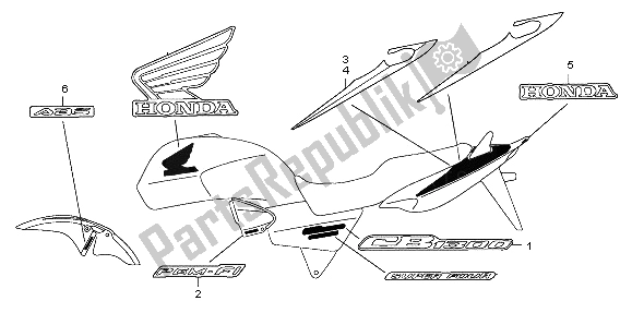 All parts for the Mark of the Honda CB 1300A 2007