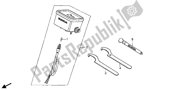 All parts for the Fop-2 Trip Meter & Spanner of the Honda XR 250R 1985