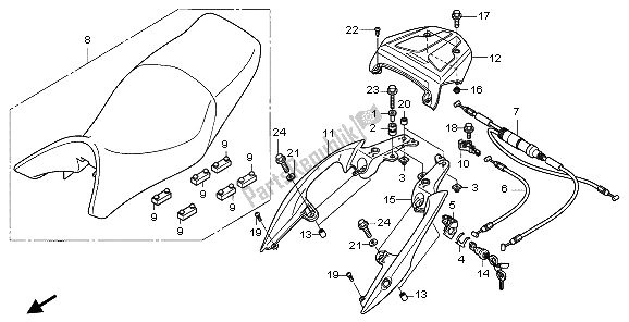 Todas las partes para Asiento de Honda NT 700V 2006