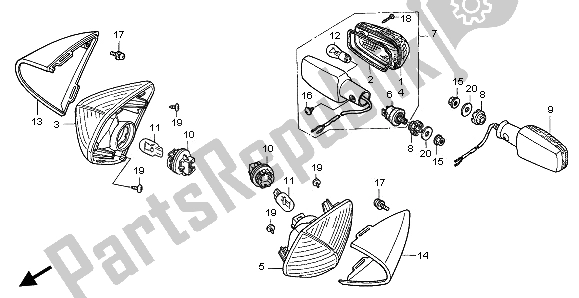 Todas las partes para Guiño de Honda XL 1000V 2002