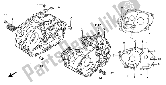 Todas las partes para Caja Del Cigüeñal de Honda XR 400R 2002