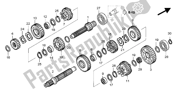 Wszystkie części do Przenoszenie Honda ST 1300A 2004