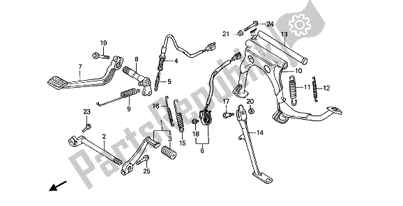 Todas las partes para Pedal Y Soporte de Honda GL 1500 SE 1992