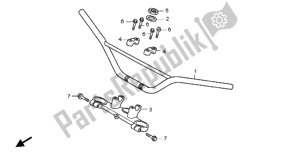 Todas las partes para Manejar Tubo de Honda CR 85R SW 2007