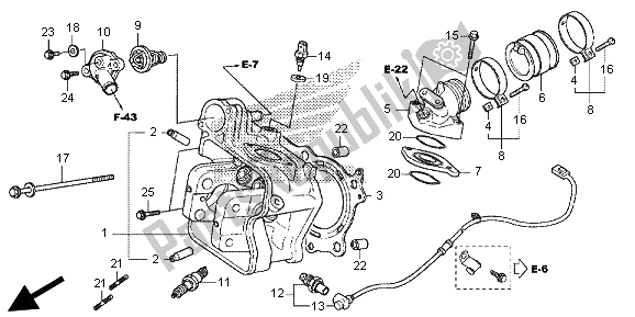 Tutte le parti per il Testata del Honda SH 300A 2013