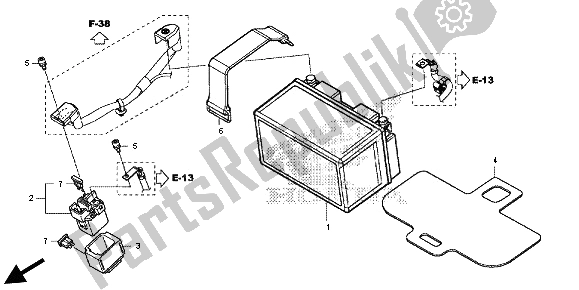 Tutte le parti per il Batteria del Honda CB 500F 2013