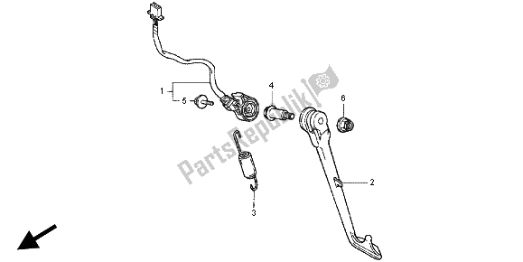 All parts for the Stand of the Honda CB 1300X4 1997